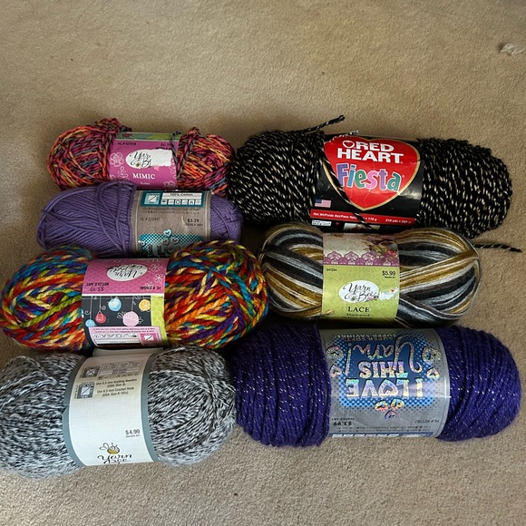 yarn Bee plus Other - YARN all NWT, multi-colors and textures.  Set of 7